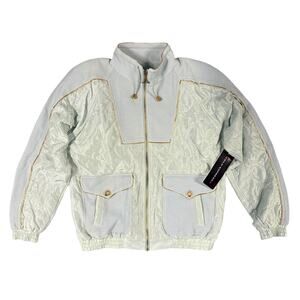 Silk Express 100% Silk Jacket - Size M (10-12)‎ Seafoam Green Women's 90s